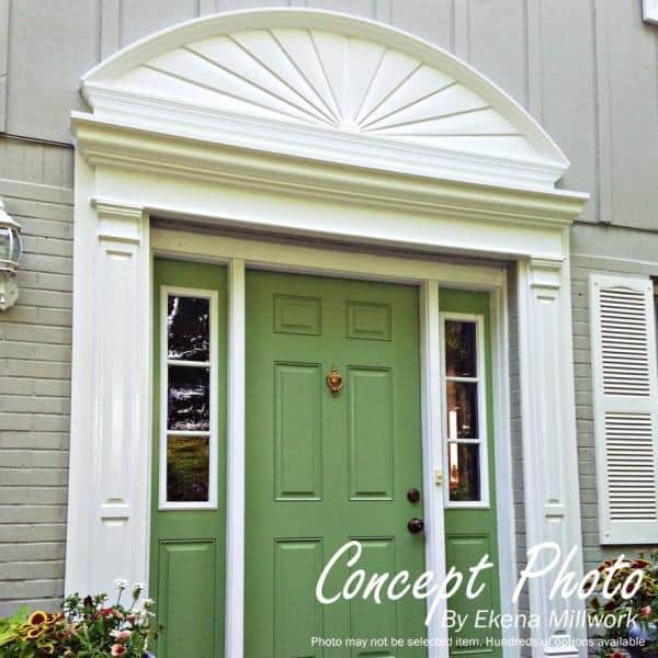 Ekena Millwork 55-5/8 in. x 4-1/2 in. x 12-7/8 in. Pitch 6/12 Acorn Pediment