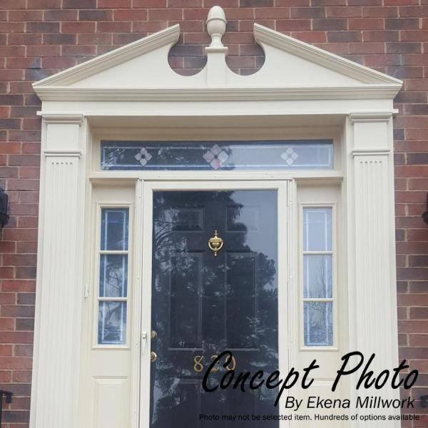 Ekena Millwork 61 in. x 7/8 in. x 20 in. Peaked Urn Pediment