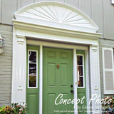 Ekena Millwork 68-1/8 in. x 6-1/8 in. x 17-3/8 in. Elliptical Sunburst with Trim Pediment