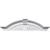 Ekena Millwork 68-1/8 in. x 6-1/8 in. x 17-3/8 in. Elliptical Sunburst with Trim Pediment