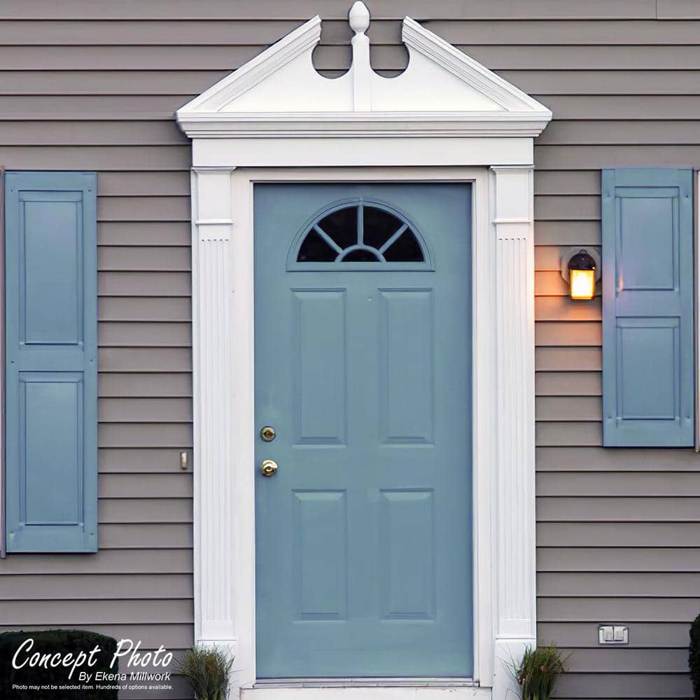 Ekena Millwork 68-1/8 in. x 6-1/8 in. x 17-3/8 in. Elliptical Sunburst with Trim Pediment