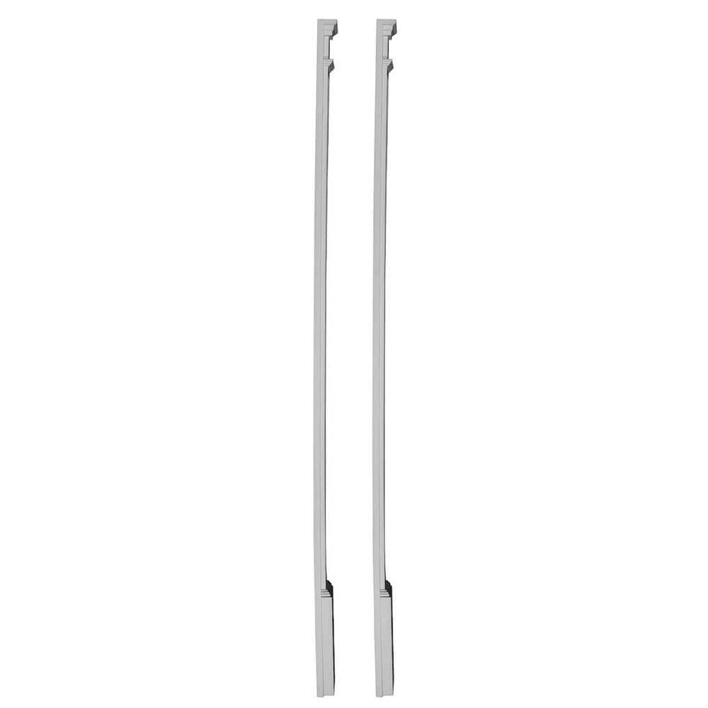 Ekena Millwork 7 in. x 2-1/4 in. x 90 in. Primed Polyurethane Fluted Pilaster Moulding