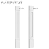 Ekena Millwork 8 in. x 2-3/4 in. x 100 in. Primed Polyurethane Fluted Pilaster Moulding