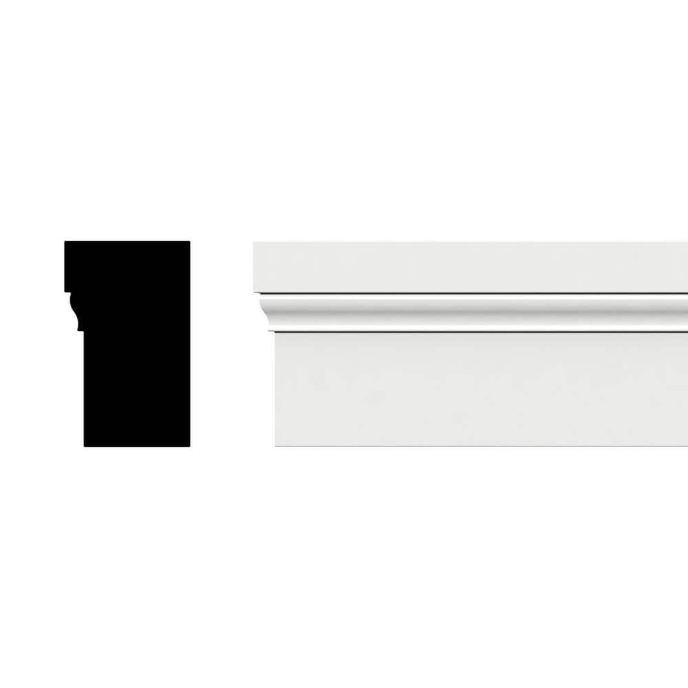 Ekena Millwork 2 in. x 1-1/4 in. x 96 in. Brick Mould, PVC (6-Pack)