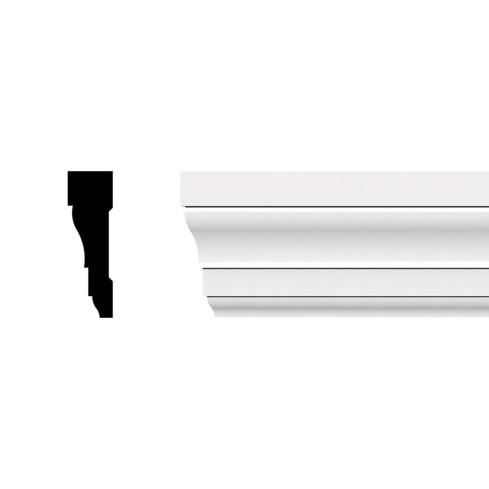 Ekena Millwork 2-1/4 in. x 3/4 in. x 96 in. Casing Moulding, PVC (8-Pack)