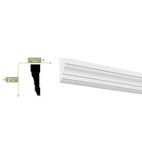 Ekena Millwork 2-1/4 in. x 3/4 in. x 96 in. Casing Moulding, PVC
