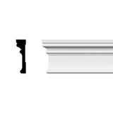 Ekena Millwork 3-1/2 in. x 1 in. x 96 in. RB3 Casing Moulding, PVC (6-Pack)
