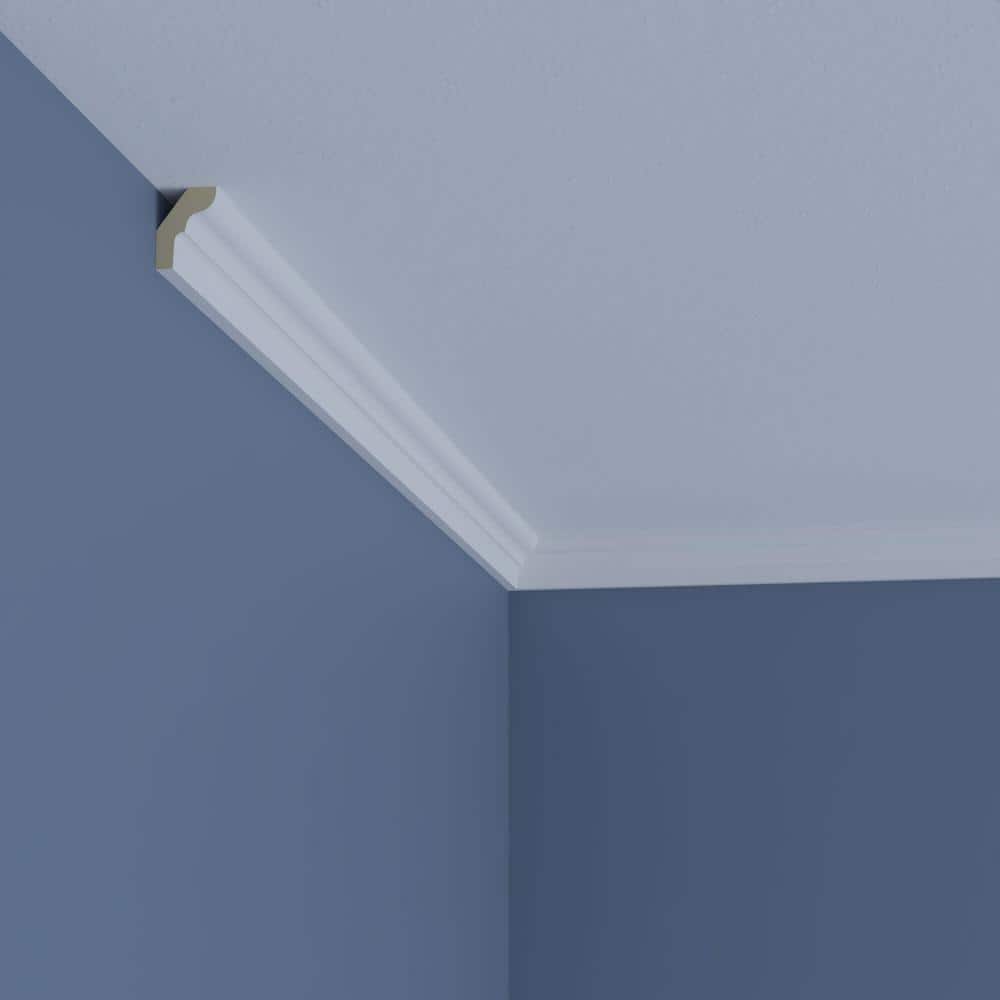 Ekena Millwork Marcus 0.75 in. D x 1.25 in. W x 96 in. L Polyurethane Crown Moulding