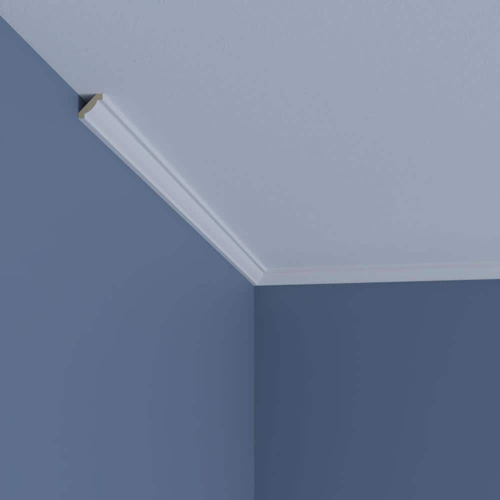 Ekena Millwork Skylar 0.75 in. D x 1.125 in. W x 96 in. L Polyurethane Crown Moulding
