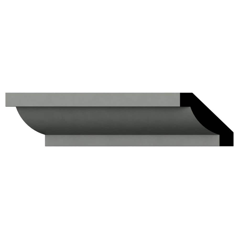 Ekena Millwork Skylar 0.75 in. D x 1.125 in. W x 96 in. L Polyurethane Crown Moulding