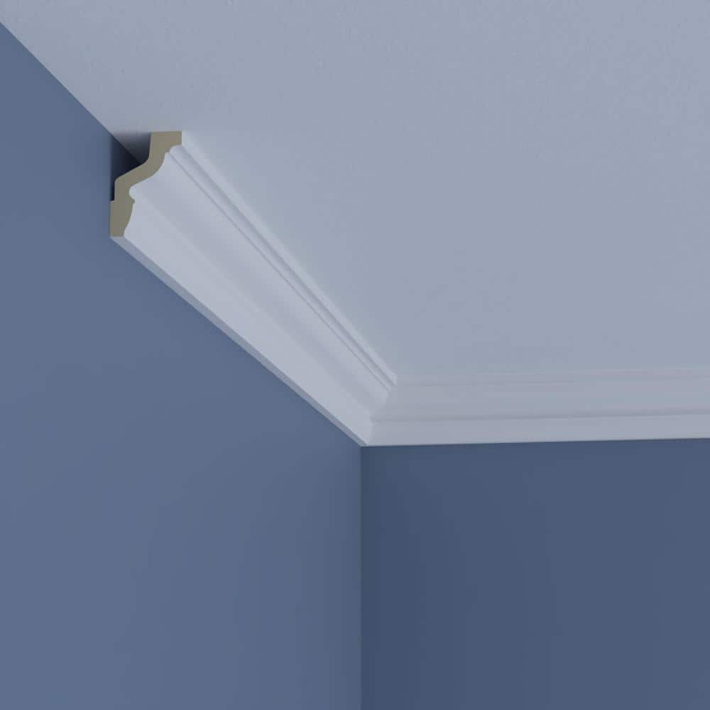 Ekena Millwork Sage 1.125 in. D x 2 in. W x 96 in. L Polyurethane Crown Moulding