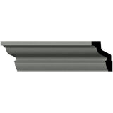Ekena Millwork Sage 1.125 in. D x 2 in. W x 96 in. L Polyurethane Crown Moulding