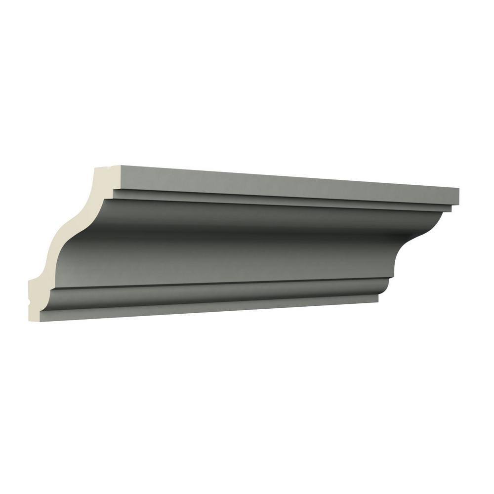 Ekena Millwork Bryan 2.375 in. D x 3.375 in. W x 96 in. L Polyurethane Crown Moulding