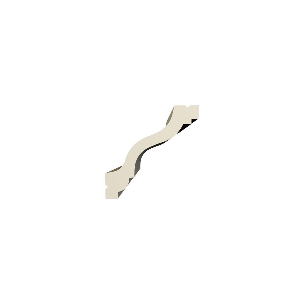 Ekena Millwork Bryan 2.375 in. D x 3.375 in. W x 96 in. L Polyurethane Crown Moulding