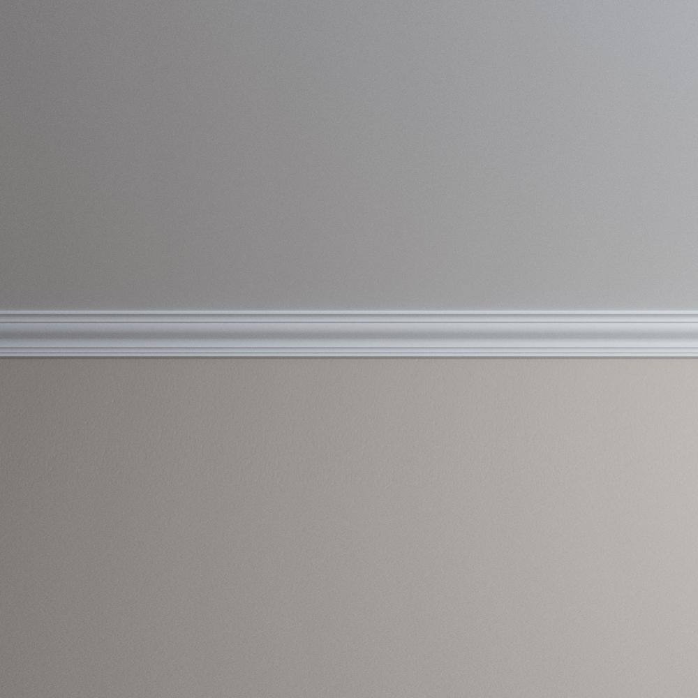 Ekena Millwork Grace 2.375 in. D x 3.375 in. W x 96 in. L Polyurethane Crown Moulding