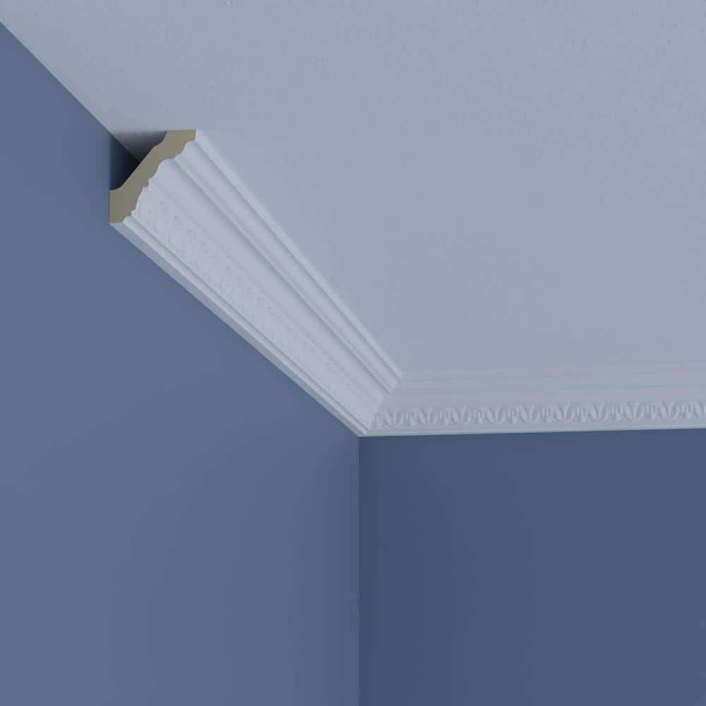 Ekena Millwork Laredo 2 in. D x 2.875 in. W x 96 in. L Polyurethane Crown Moulding
