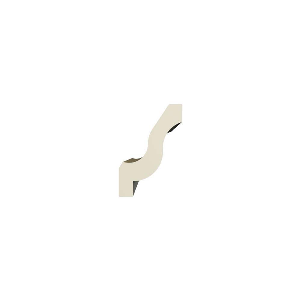 Ekena Millwork Nora 1.625 in. D x 2.875 in. W x 96 in. L Polyurethane Crown Moulding