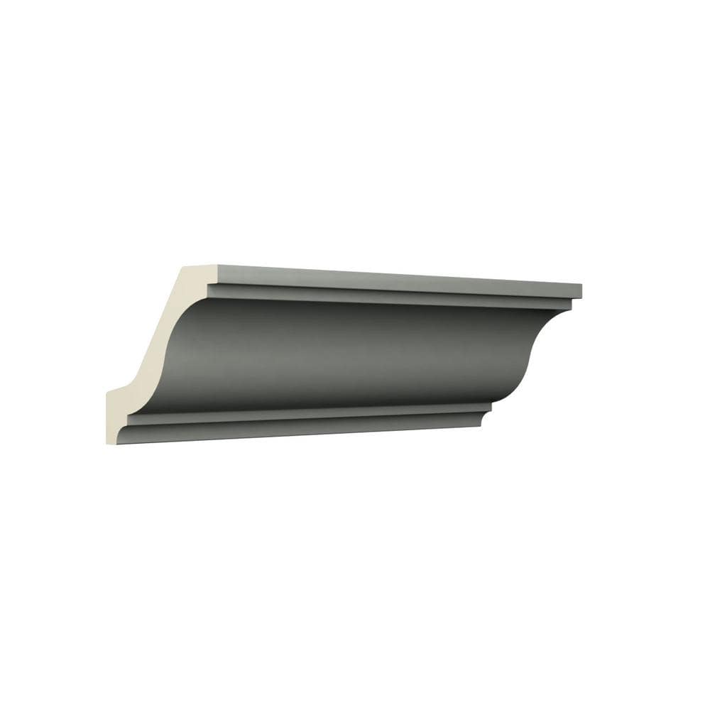 Ekena Millwork Scarlett 2 in. D x 2.75 in. W x 94.5 in. L Polyurethane Crown Moulding