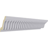 Ekena Millwork 3 in. x 3 in. x 94-1/2 in. Polyurethane Carrillo Crown Moulding