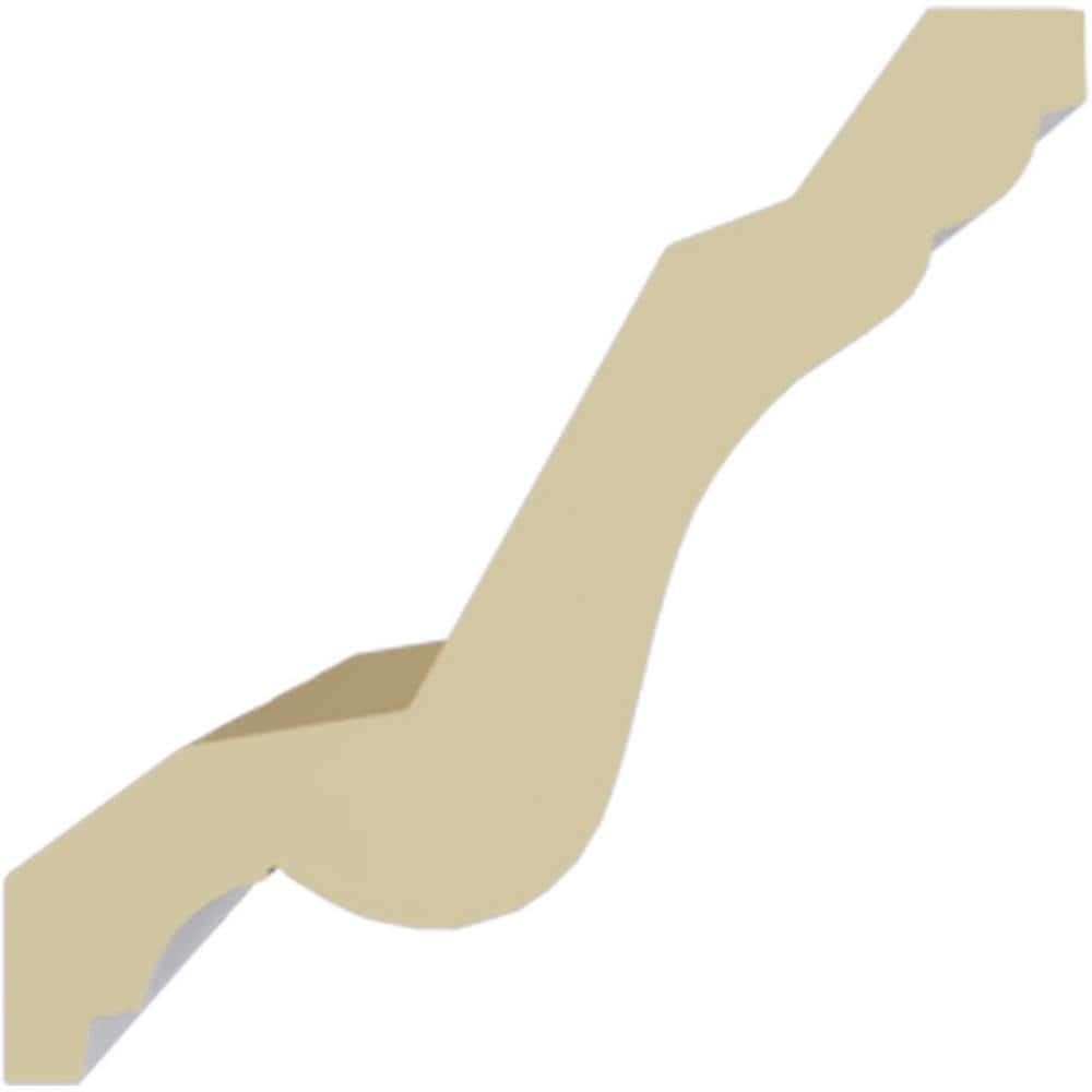 Ekena Millwork 3 in. x 3 in. x 94-1/2 in. Polyurethane Carrillo Crown Moulding