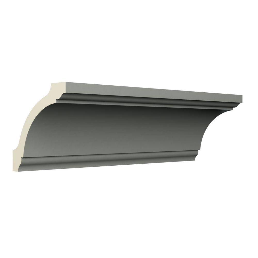Ekena Millwork Carollton 2.75 in. D x 3.875 in. W x 94.5 in. L Polyurethane Crown Moulding