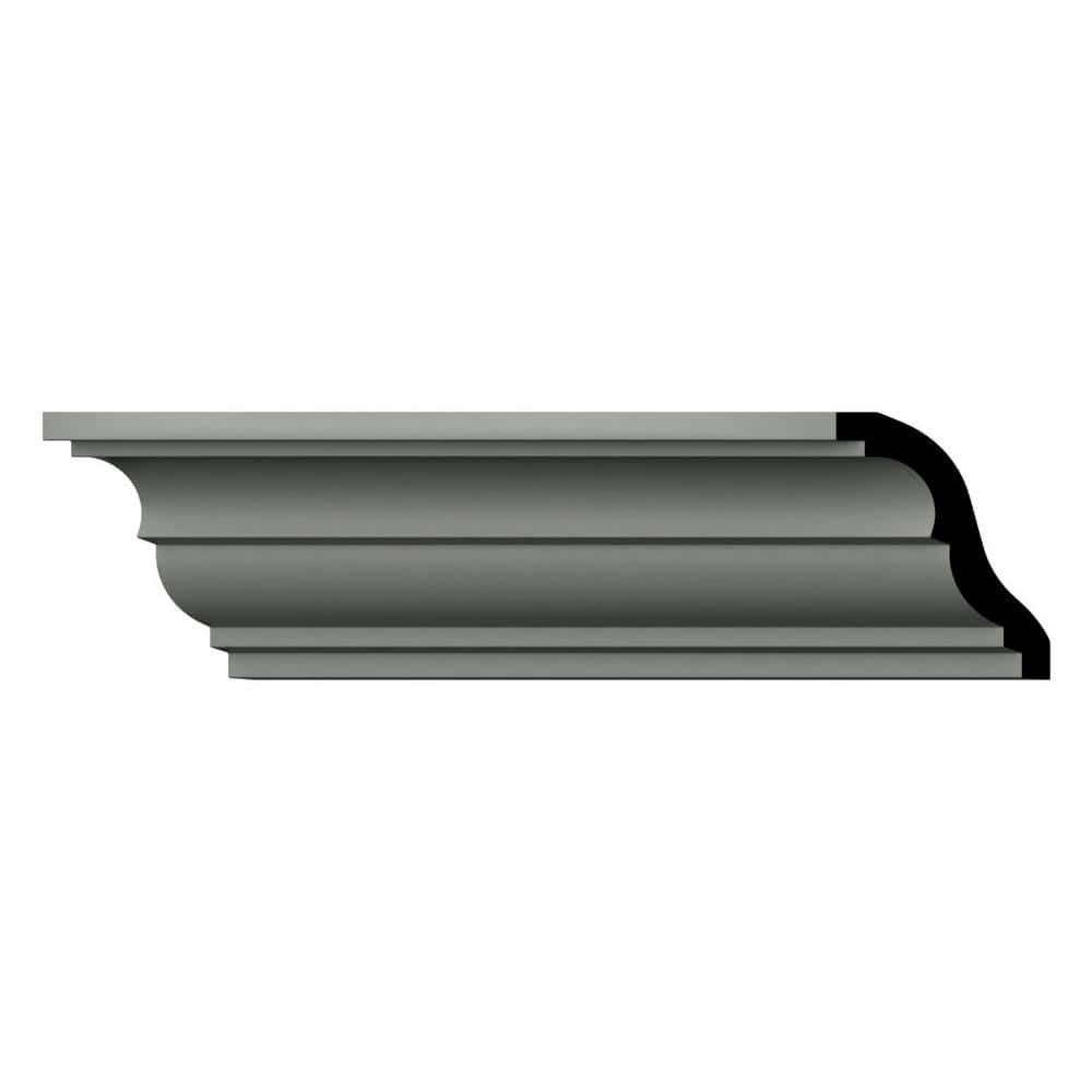 Ekena Millwork Enzo 2.5 in. D x 4 in. W x 96 in. L Polyurethane Crown Moulding