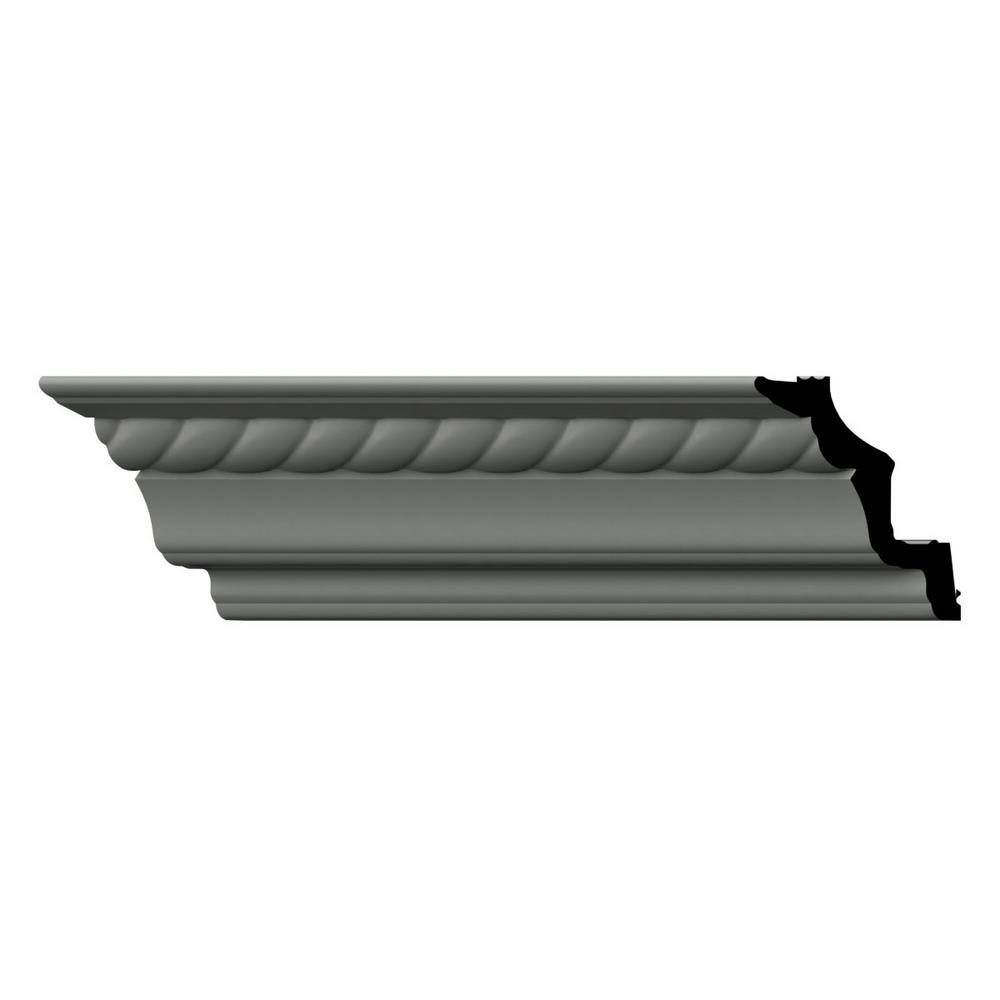 Ekena Millwork Freya 2.75 in. D x 4.125 in. W x 96 in. L Polyurethane Crown Moulding