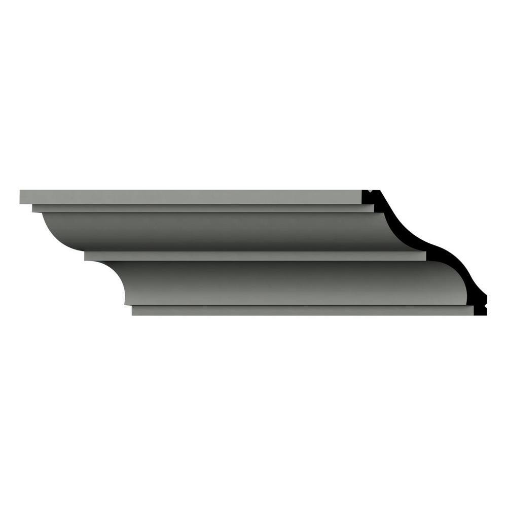 Ekena Millwork Temple 2.75 in. D x 3.875 in. W x 96 in. L Polyurethane Crown Moulding