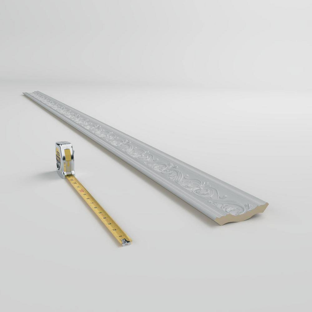 Ekena Millwork Abel 3.125 in. D x 4.5 in. W x 96 in. L Polyurethane Crown Moulding