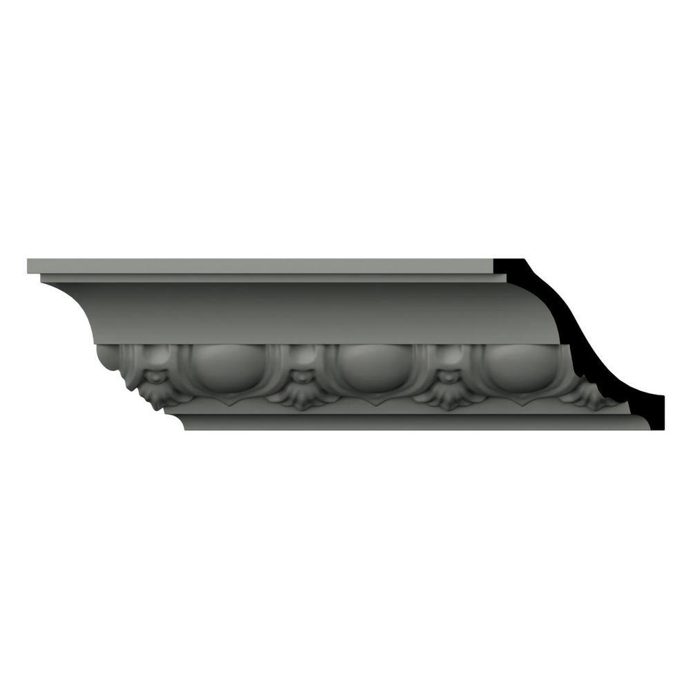 Ekena Millwork Abraham 3.125 in. D x 4.5 in. W x 96 in. L Polyurethane Crown Moulding
