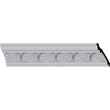 Ekena Millwork 3-1/8 in. x 3-1/8 in. x 94-1/2 in. Polyurethane Butterfly Crown Moulding
