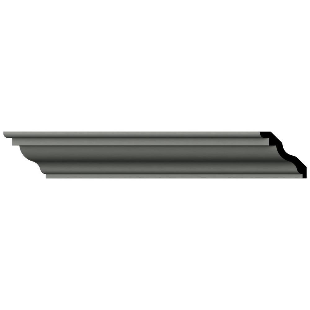 Ekena Millwork Cooper 3.375 in. D x 4.875 in. W x 96 in. L Polyurethane Crown Moulding