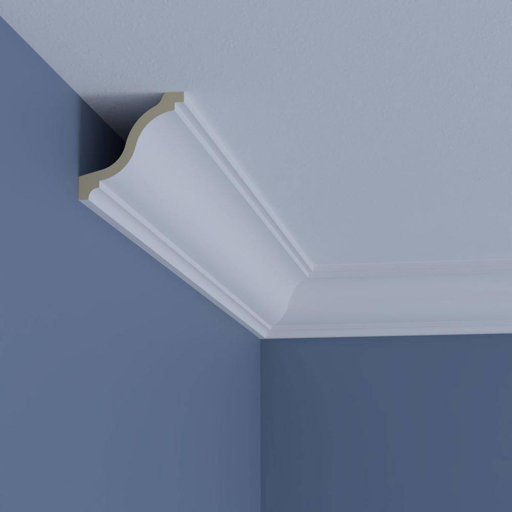 Ekena Millwork Morgan 3.125 in. D x 4.5 in. W x 96 in. L Polyurethane Crown Moulding