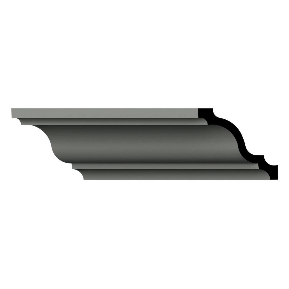 Ekena Millwork Lewisville 3.5 in. D x 4.75 in. W x 94.5 in. L Polyurethane Crown Moulding