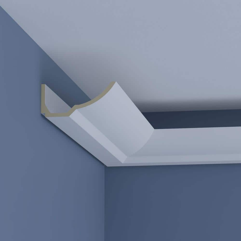 Ekena Millwork Benjamin 7 in. D x 7 in. W x 96 in. L Polyurethane Crown Moulding