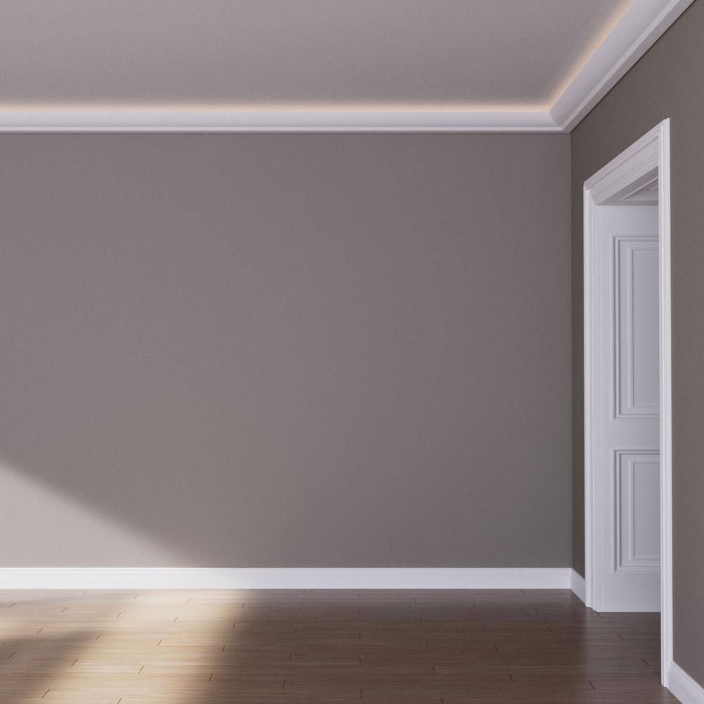 Ekena Millwork Benjamin 7 in. D x 7 in. W x 96 in. L Polyurethane Crown Moulding