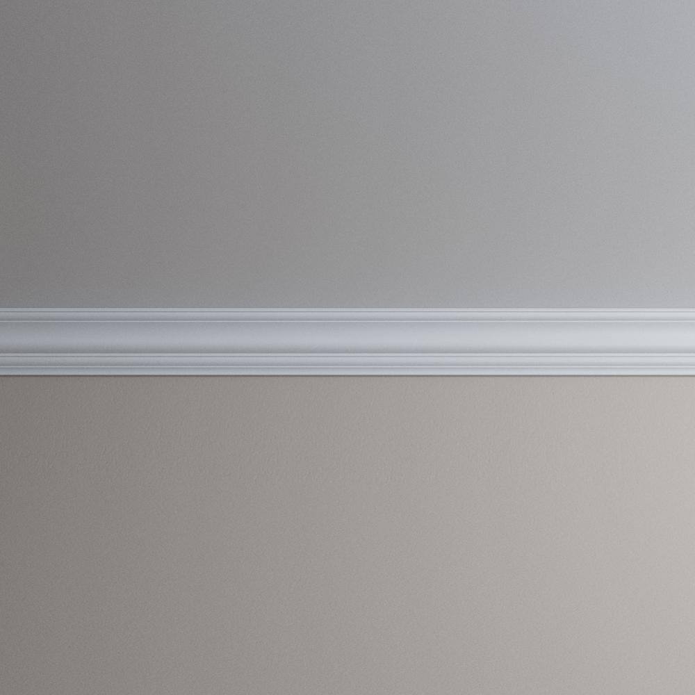 Ekena Millwork Alicia 2.5 in. D x 4.625 in. W x 96 in. L Polyurethane Crown Moulding