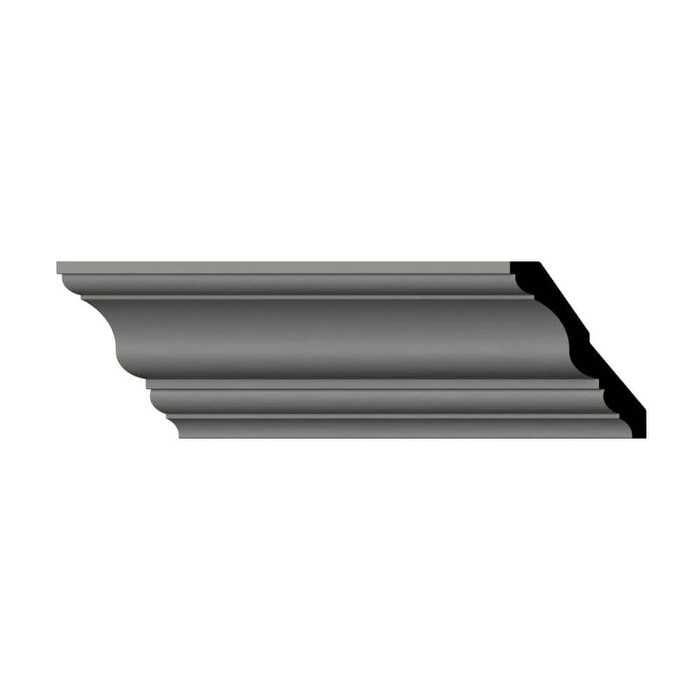 Ekena Millwork Alicia 2.5 in. D x 4.625 in. W x 96 in. L Polyurethane Crown Moulding