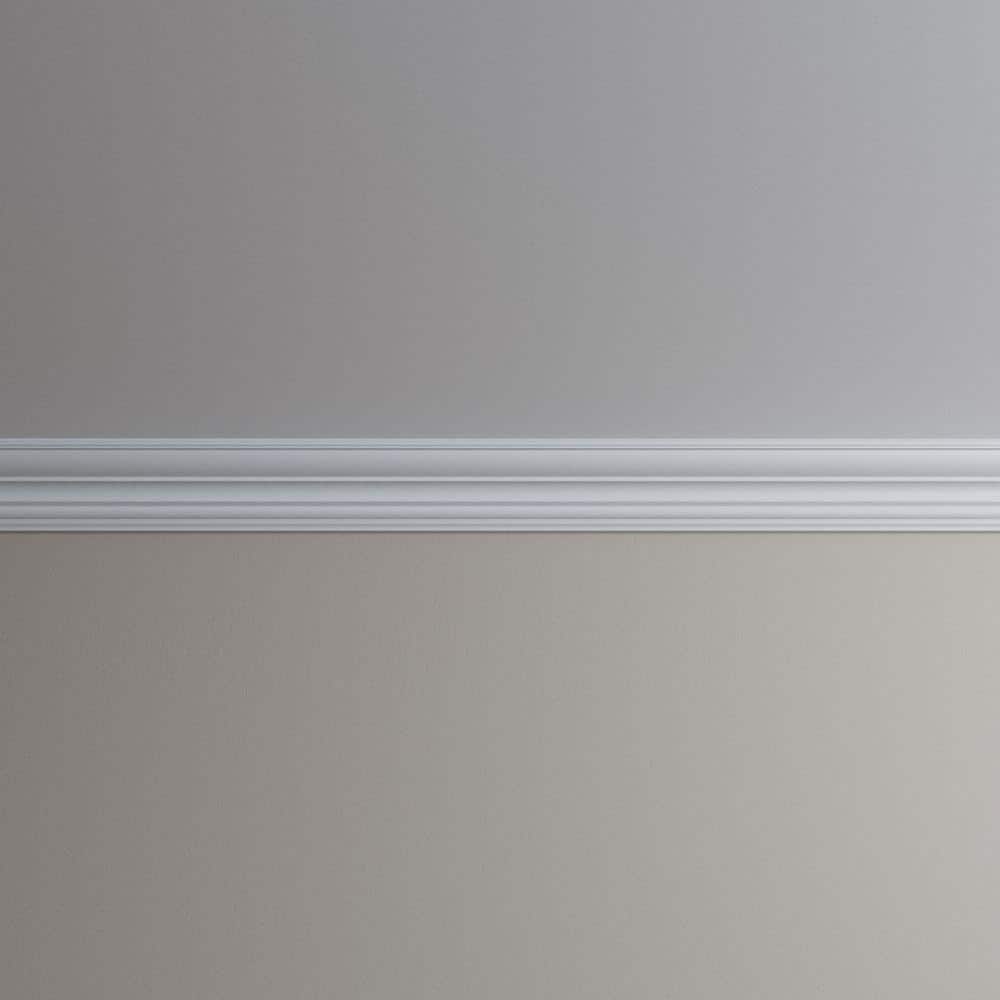 Ekena Millwork Shia 2.875 in. D x 4.5 in. W x 94.5 in. L Polyurethane Crown Moulding