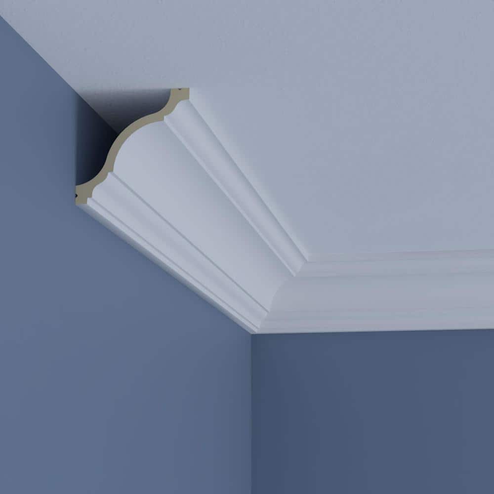 Ekena Millwork Austin 3.5 in. D x 5 in. W x 96 in. L Polyurethane Crown Moulding