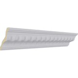 Ekena Millwork 3-3/8 in. x 3-3/8 in. x 94-1/2 in. Polyurethane Linus Crown Moulding