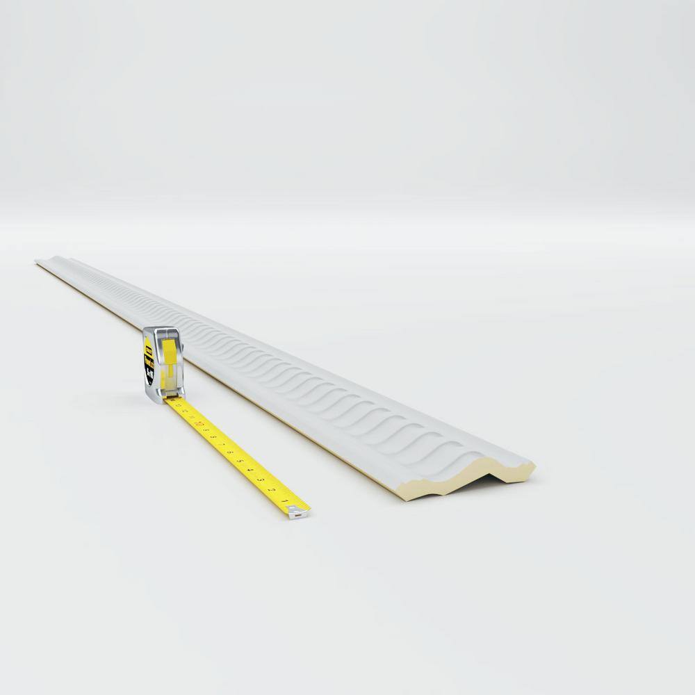 Ekena Millwork 3-3/8 in. x 3-3/8 in. x 94-1/2 in. Polyurethane Linus Crown Moulding