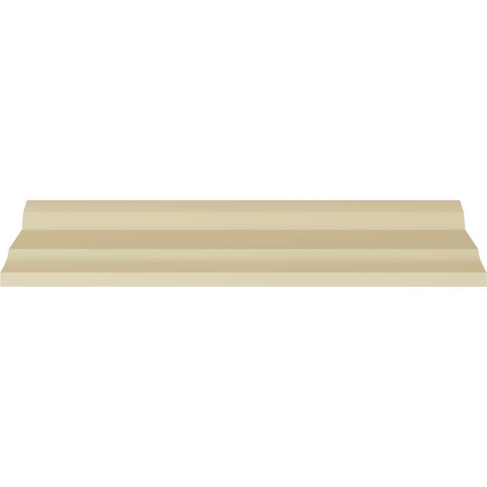 Ekena Millwork 3-3/8 in. x 3-3/8 in. x 94-1/2 in. Polyurethane Linus Crown Moulding