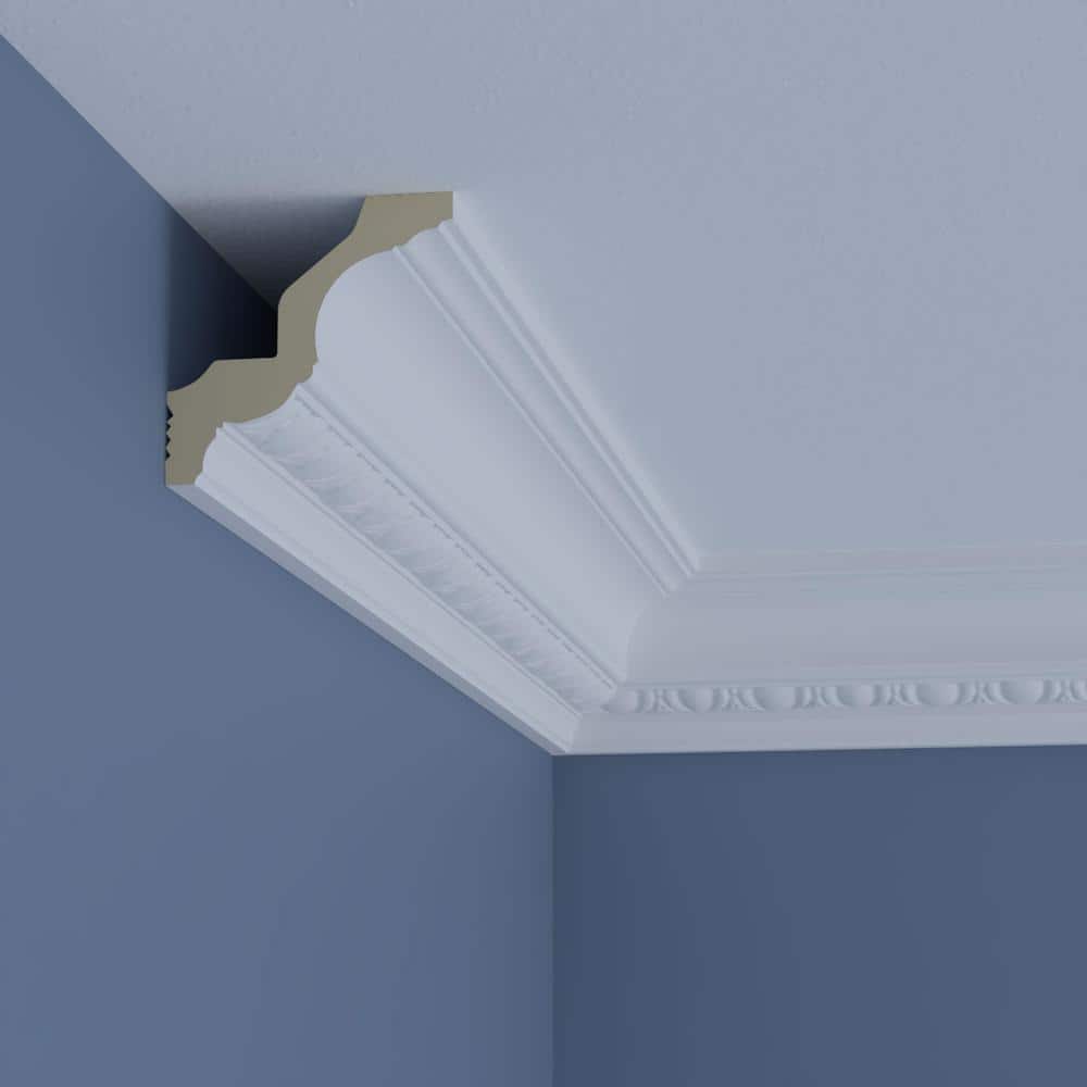 Ekena Millwork Felix 4 in. D x 5.75 in. W x 96 in. L Polyurethane Crown Moulding