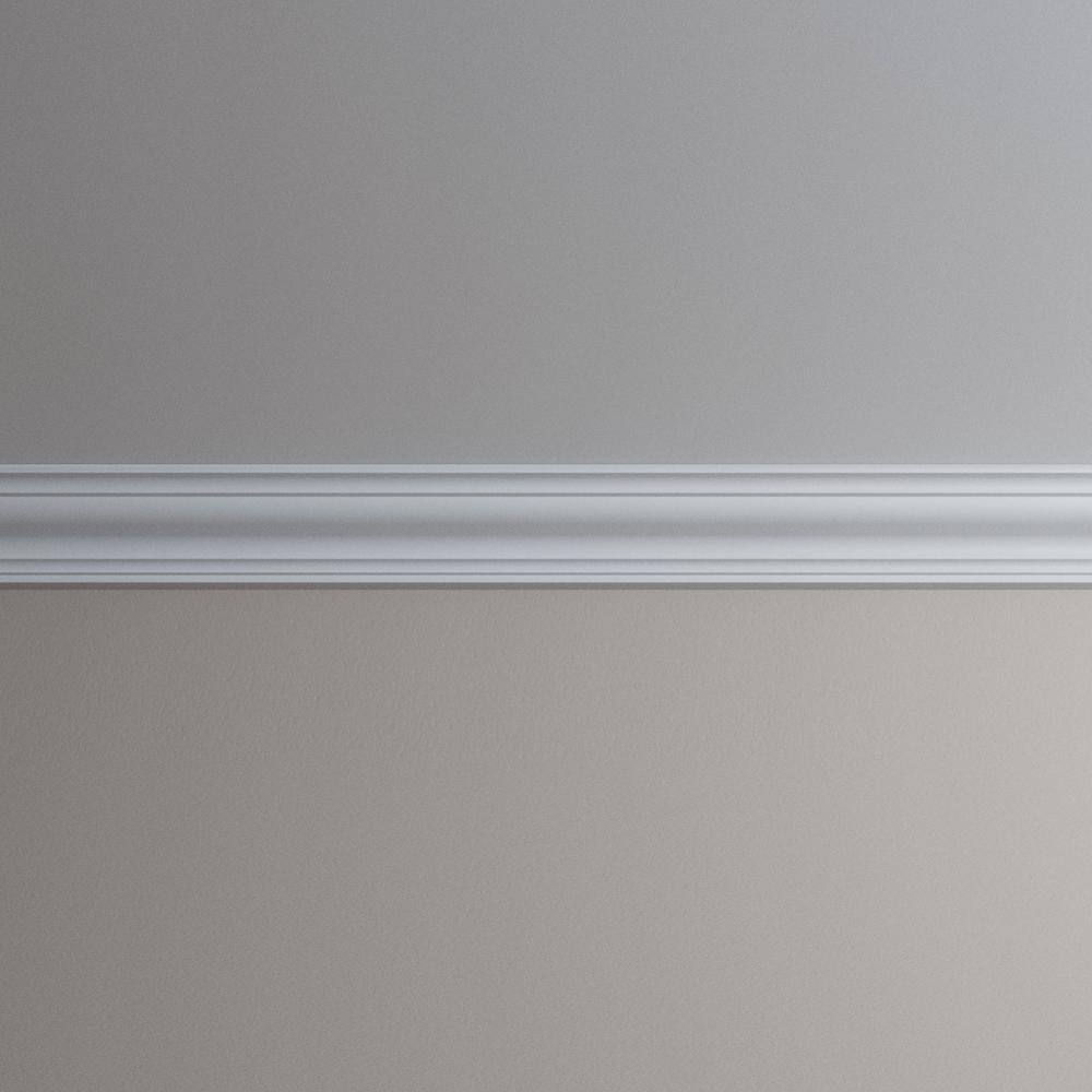 Ekena Millwork Harlington 4 in. D x 5.5 in. W x 96 in. L Polyurethane Crown Moulding