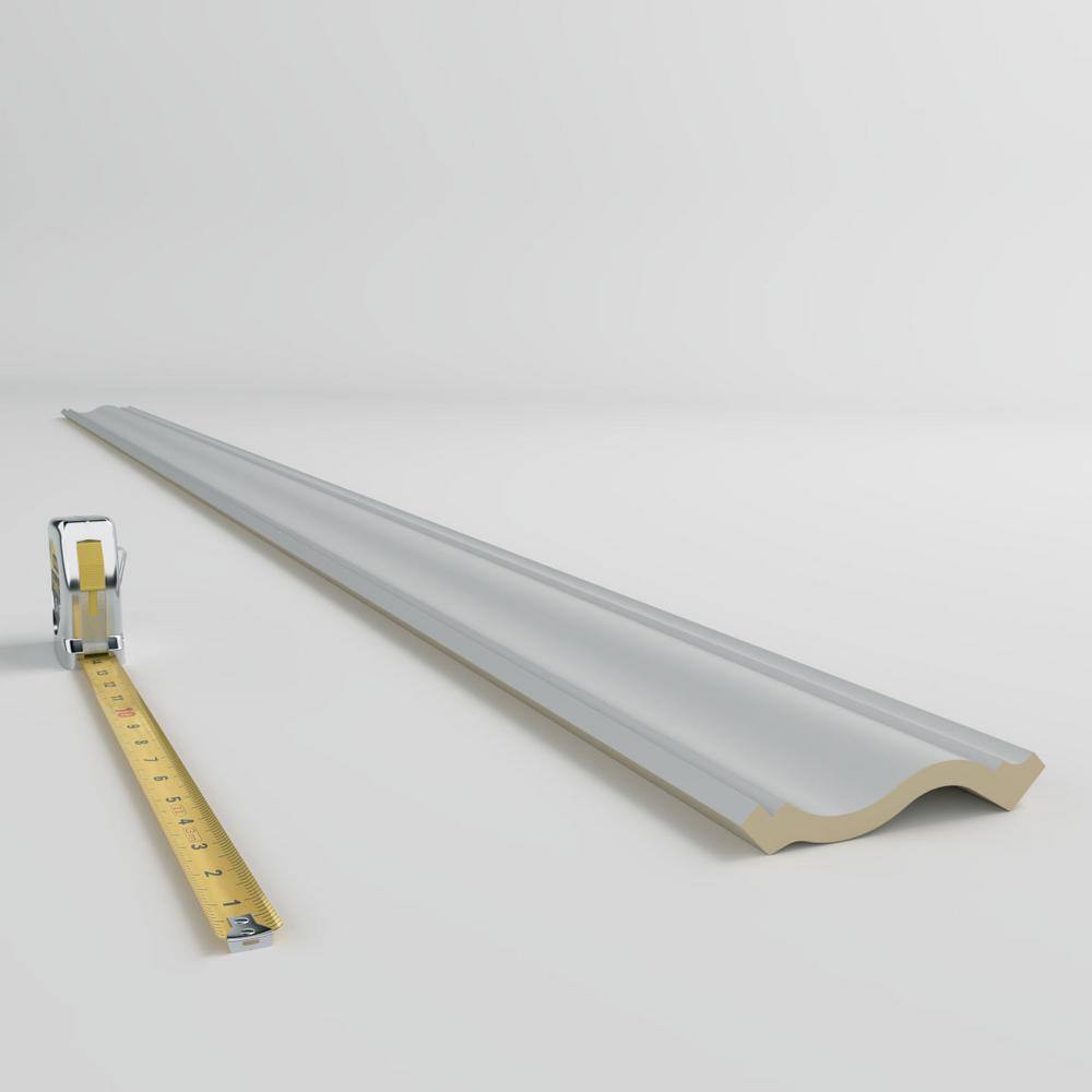 Ekena Millwork Valentina 4 in. D x 5.5 in. W x 96 in. L Polyurethane Crown Moulding