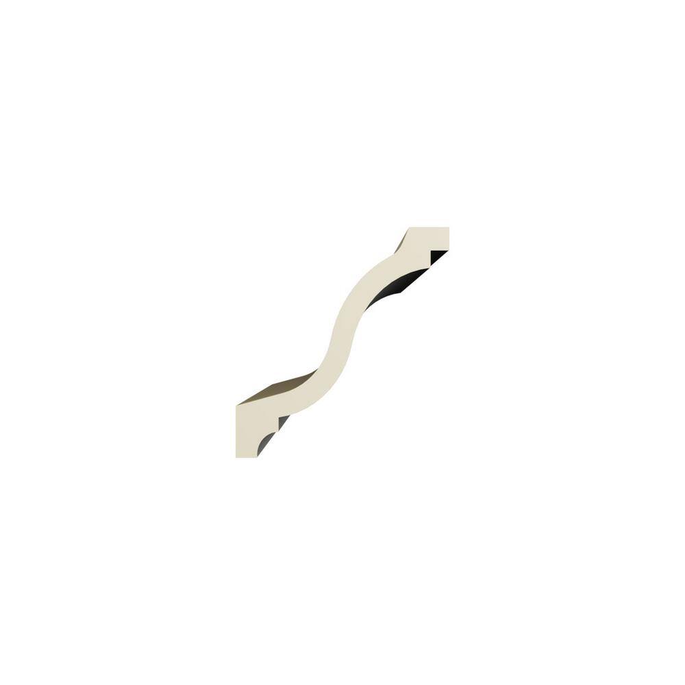 Ekena Millwork Valentina 4 in. D x 5.5 in. W x 96 in. L Polyurethane Crown Moulding