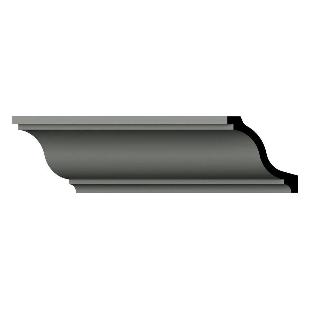 Ekena Millwork Valentina 4 in. D x 5.5 in. W x 96 in. L Polyurethane Crown Moulding