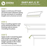 Ekena Millwork Beatrice 3.5 in. D x 3.5 in. W x 94.5 in. L Polyurethane Crown Moulding