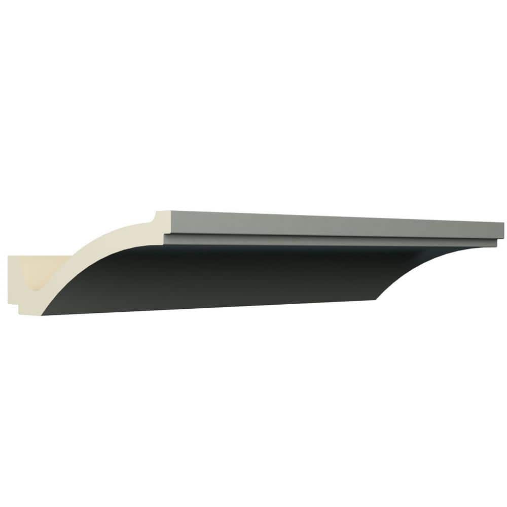 Ekena Millwork Brett 10.25 in. D x 10.875 in. W x 94.5 in. L Polyurethane Crown Moulding